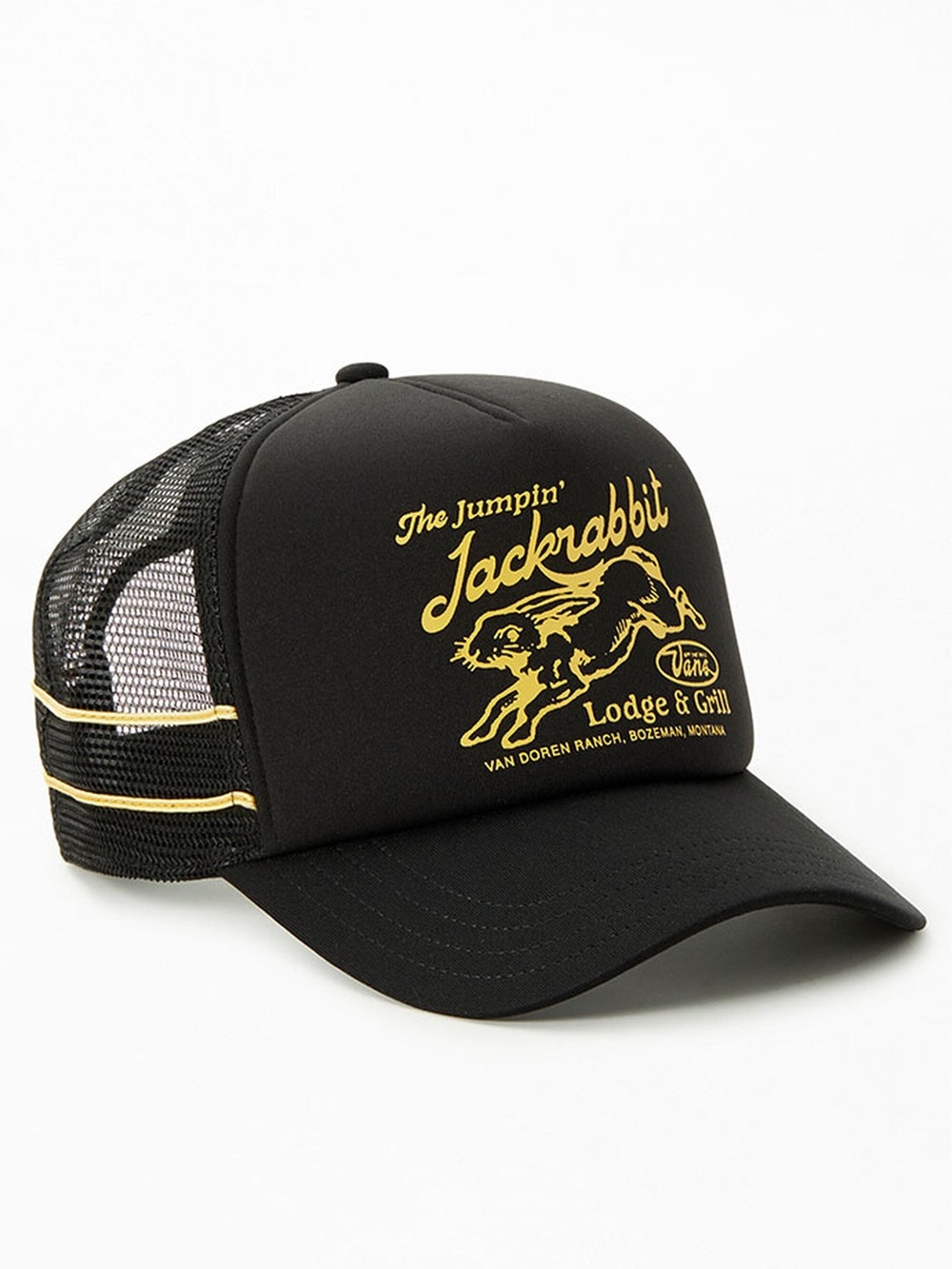 Vans Vanimal Curved Bill Trucker Hat Black "Jumpin Jackrabbit"